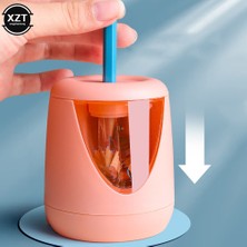 Luoxinguo Mavi Otomatik Elektrikli Kalemtıraş Çok Fonksiyonlu Ağır USB Mekanik Okul Ilköğretim Öğrencileri Çocuk Kırtasiye Hediye Ne (Yurt Dışından)