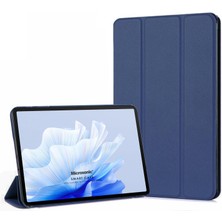 Microsonic Honor Pad X9 Kılıf Slim Translucent Back Smart Cover Lacivert