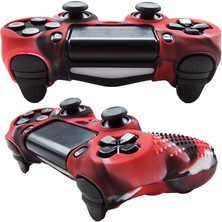 Luoxinguo Kırmızı Anti Kayma Silikon Koruyucu Kılıf Dualshock 4 Ps4 Ds4 Pro Slim Denetleyici Kapağı Analog Kavrama Kılıfı (Yurt Dışından)