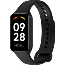 Microsonic Xiaomi Smart Band 8 Active Kordon, Silicone Sport Band Siyah