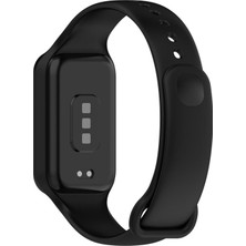 Microsonic Xiaomi Smart Band 8 Active Kordon, Silicone Sport Band Siyah