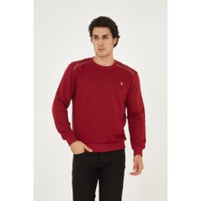 Rey Polo Bisiklet Yaka Omuz Detaylı Basic Sweatshirt