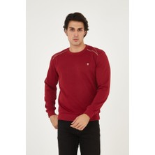 Rey Polo Bisiklet Yaka Omuz Detaylı Basic Sweatshirt