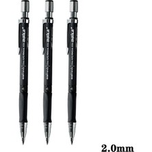 Luoxinguo 3black Kalem 2.0mm Mekanik Kurşun Kalem Seti 2b Siyah Kurşun Yedekler Yazma Çizim Otomatik Kalem Okul Ofis Kırtasiye Sanat Kroki Malzemeleri (Yurt Dışından)