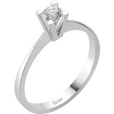 Sirius Pırlanta F Renk 0,26 Karat Pırlanta Tektaş Yüzük 0424R0034