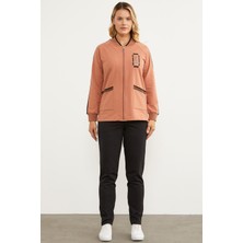 Taş Baskılı Tunik Eşofman Takım - Somon