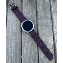 Brown Art Craft 22MM Huawei Gt Gt2 Gt3 Pro Uyumlu Hakiki Deri Astarlı Akıllı Saat Kordonu