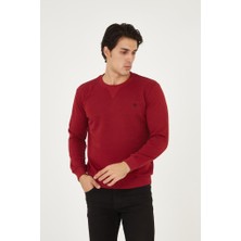 Rey Polo Bisiklet Yaka Ön Detaylı Basic Sweatshirt