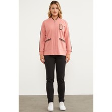 Taş Baskılı Tunik Eşofman Takım - Pembe