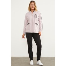 Taş Baskılı Tunik Eşofman Takım - Lila