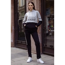 Geniş Kalıp Çift Renk Eşofman Takım - Gri