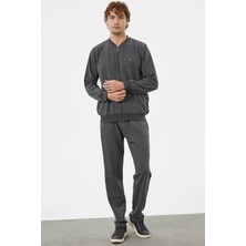 Sementa Fermuar Detaylı Çift Renk  Eşofman Takım - Antrasit