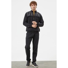 Sementa Kapitone Kombinli Fermuarlı Eşofman Takım - Siyah