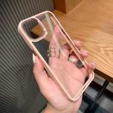 Dexmon iPhone 15 Uyumlu Kılıf Metal Buton ve Kamera Çerçeveli Kenarları Silikon Arkası Sert Titanium Case