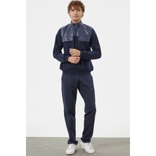 Sementa Kapitone Dik Yaka Fermuarlı Eşofman Takım - Lacivert