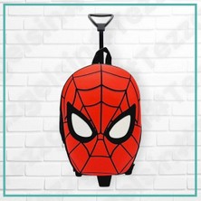 Tezzgelsin Çocuk Anaokulu Kreş Çekçekli Tekerli Örümcek Adam Baskılı Eva Kumaş Sırt Çantası Okul Çantası