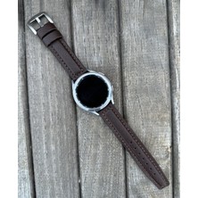 Brown Art Craft 22MM Xiaomi S1 S2 S3 Actıve  Uyumlu Italyan Derisi Akıllı Saat Kordonu
