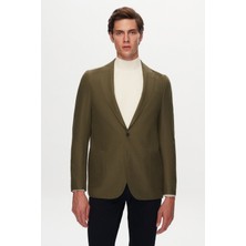 Twn Slim Fit Yeşil Armürlü Kumaş Ceket 1EF04R107409M
