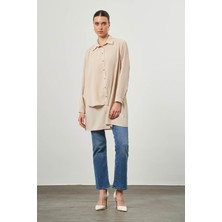 Mizalle Yan Parçalı Vizon Tunik