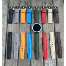 Brown Art Craft 22MM Huawei Gt Gt2 Gt3 Pro Uyumlu Italyan Derisi Akıllı Saat Kordonu