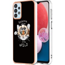 Cool-M Samsung Galaxy A13 4g Elektrokaplatma Kickstand Tpu Case Telefon Kapağı (Yurt Dışından)