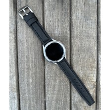 Brown Art Craft 22MM Samsung Galaxy Watch 3 4 5 6 Pro Classic Italyan Derisi Akıllı Saat Kordonu