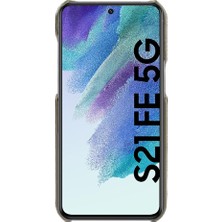 Cool-M Samsung Galaxy S21 Fe 5g Litchi Doku Manyetik Kılıf Inek Deri Kaplamalı Pc Şok Geçirmez Telefon Kapağı (Yurt Dışından)