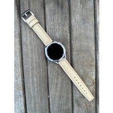Brown Art Craft 20MM Huawei Gt Gt2 Gt3 Pro Uyumlu Italyan Derisi Akıllı Saat Kordonu