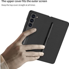 Cool-M Samsung Galaxy Z Fold5 5g Kılıf Pu Deri Telefon Kapağı Pen Yuvası (Yurt Dışından)