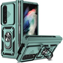 Cool-M Samsung Galaxy Z Fold4 5g Case Pc+Tpu Şok Geçirmez Telefon Kasası ile Ring Kickstand (Yurt Dışından)