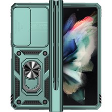 Cool-M Samsung Galaxy Z Fold4 5g Case Pc+Tpu Şok Geçirmez Telefon Kasası ile Ring Kickstand (Yurt Dışından)