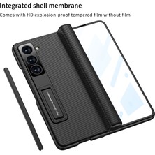 Cool-M Samsung Galaxy Z Fold5 5g Kapak Deri+Pc Kalem Kutusu Ön Ekran Film ile Telefon Kılıfı (Yurt Dışından)