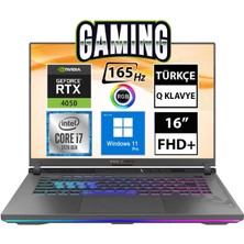 Asus Rog Strix G16 G614JU-N3196A14 I7-13650HX 64GB 1tbssd RTX4050 16" Fullhd+ W11P Taşınabilir Bilgisayar