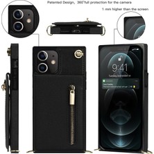 Forestl Digital Apple iPhone 12 Mini Telefon Kılıfı Çıkarılabilir Kradard Pu Deri Kaplamalı Tpu Hibrit Kılıf Dikey Flip Kickstand Telefon Shell-Black (Yurt Dışından)