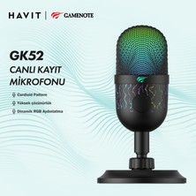 Havit Gamenote GK52 Rgb Gaming Profesyonel Oyuncu Yayıncı Mikrofonu