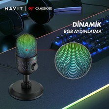 Havit Gamenote GK52 Rgb Gaming Profesyonel Oyuncu Yayıncı Mikrofonu