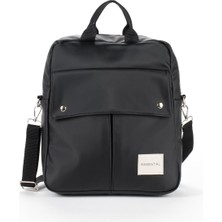 City Center Fashion Kadın Saten Kumaş Sırt Çantası Çok Gözlü Sırt Model Backpack CTY-LBN-9218