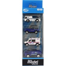 Bisepetim 4'lü Die Cast Polis Seti