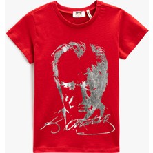 Koton Atatürk Baskılı Tişört Kısa Kollu Bisiklet Yaka Pamuklu