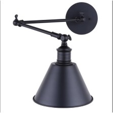 Riolight Rıolight Retro1,rustik,vintage Siyah 1XE27 Duylu Hareketli Başlık Akrobat Duvar Aplik