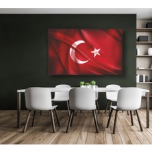 AR AJANS KANVAS TABLO Dalgalanan Türk Bayrağı Kanvas Tablo
