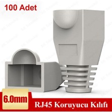 BK Teknoloji RJ45 Jack Boot Koruyucu Kılıf 100 Adet Gri