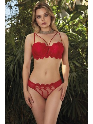 Nurteks 4591 Destekli Dantelli Sütyen Takım