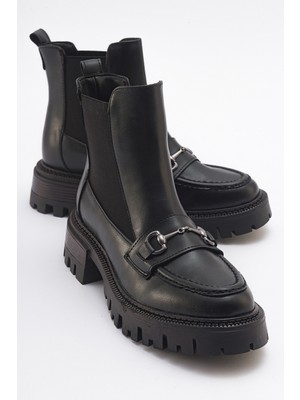 Luvi Vesper Siyah Tokalı Kadın Chelsea Bot