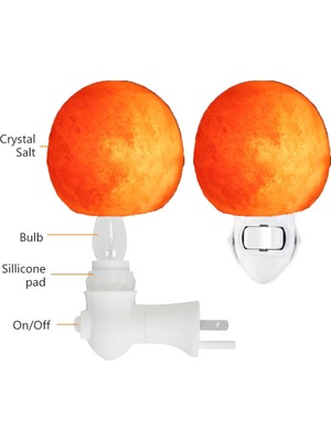 Yiqln Kristal Tuz Lambası Gece Lambası-Küresel-Abd Standardı Üç Fişli (Yurt Dışından)
