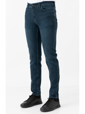 White Stone Treviso J2409 Regular Fit Pamuklu Likralı 5 Cep Jean Pantolon Yeşil