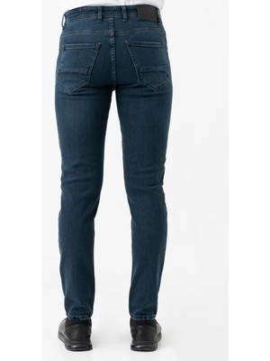 White Stone Treviso J2409 Regular Fit Pamuklu Likralı 5 Cep Jean Pantolon Yeşil