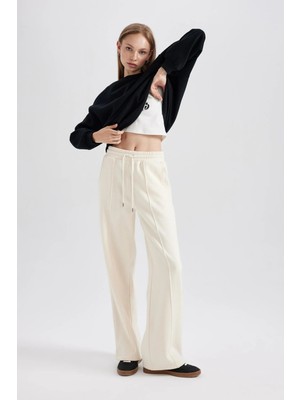 DeFacto A0954AX/ER233 Defacto Kadın Eşofman Alt Ecru