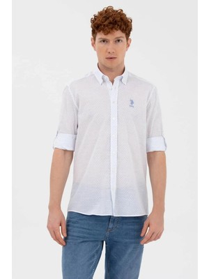 U.S. Polo Assn. G081GL004 1584093 Fudge U.S. Polo Assn. Erkek Mavi Gömlek