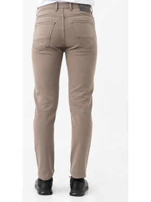 White Stone Busto Arsizio J2407 Regular Fit Pamuklu Likralı 5 Cep Jean Pantolon A.yeşil